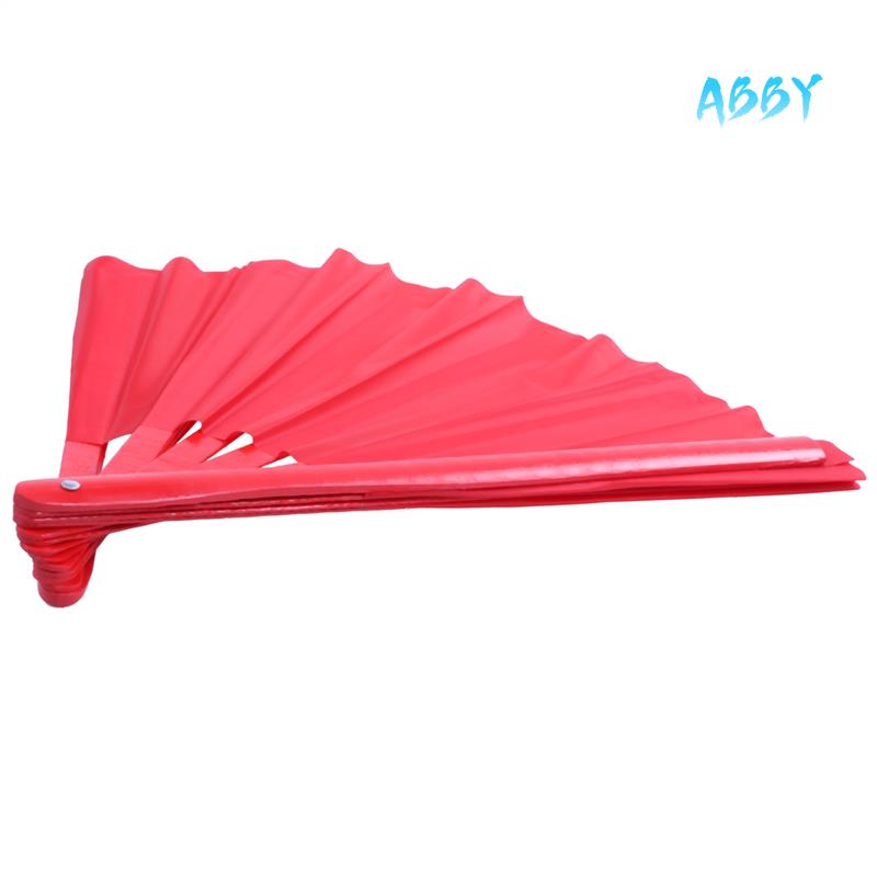 ABBY-4X Bamboo Structure Of Kung Fu Tai Chi Wushu Martial Arts Hand Fan Red красный