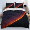 3D Volcano Lava Magma Comforter Bedding Set,Duvet Cover Bed Set Quilt Cover Pillowcase,King Queen Size Bedding Set Adult Child