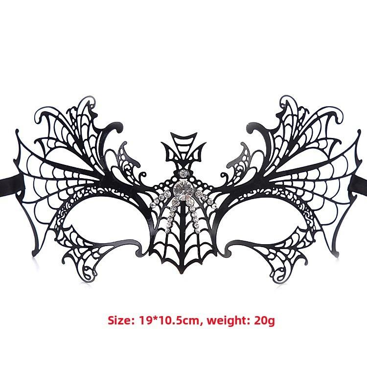 Metal Mask For Adults With Water Drill Decoration For Halloween And Cosplay Parties