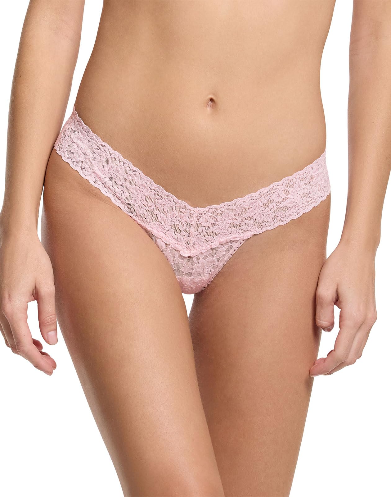 

Hanky Panky Signature Lace Low Rise Tanga in Bliss ONE Lace Sexy Lingerie Pink, Women s Panties, T-Back