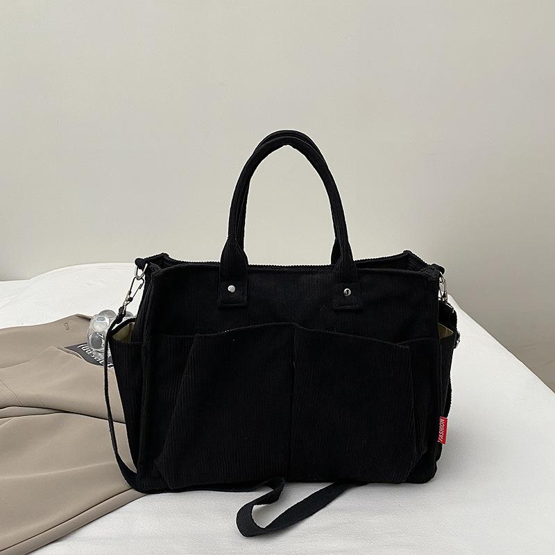 Casual Simple Shoulder Tote Bag Messenger Bag Women's 2025 Large-capacity Corduroy Women's New Handbag