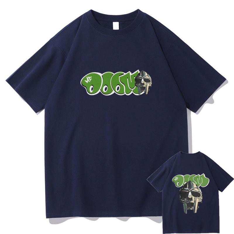Rapper Mf Doom Madlib Madvillain Maske Grafik T-Shirts Herrenmode Vintage Trend T-Shirts Herren Damen Hip Hop Übergroßes T-Shirt