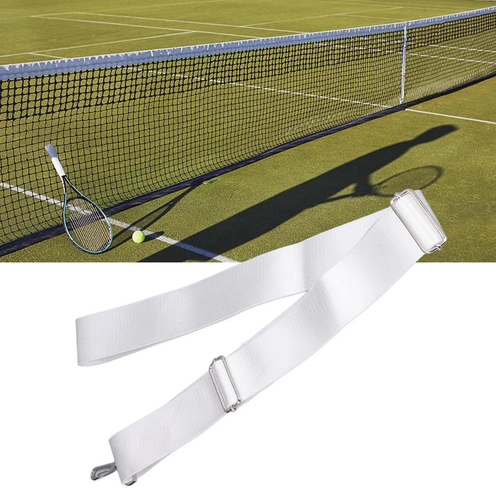 Adjustable Height Tennis Net Straps Tennis Net Center Strap Adjustable Height Tennis Net Straps Stainless Steel Buckle White
