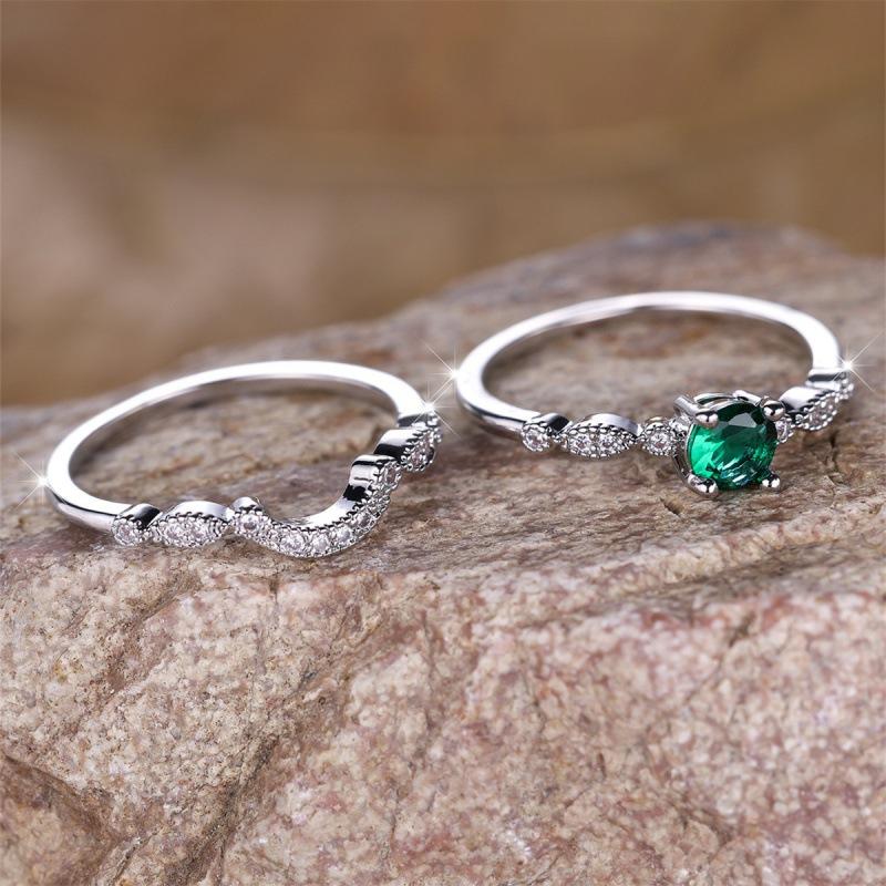 Four-claw Sense Niche Set of Rings, Simple Personality Niche Elegance, Ring Pair