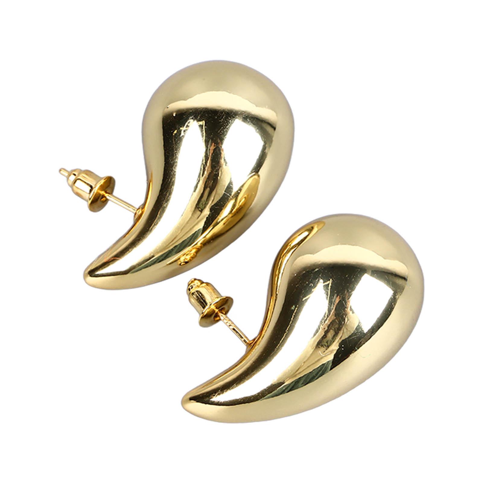 

Women Earrings Drop Shaped Vintage Style Copper Elegant Earring Pendant for Daily Wear Gold