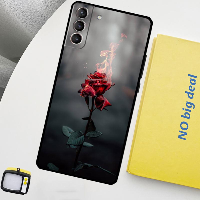 Rose Flower Floral Phone Case For Samsung Galaxy S25 Ultra S20 S21 S22 S23 Plus S24 Ultra S9 S10 S25 FE Cover