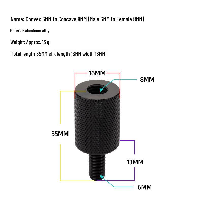 Edelstahl Kescheradapter: 6-8mm auf Imperial 12mm Reduzierstück