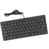 78 Key Ultra Slim Wired Keyboard Ergonomic QWERTY Layout Dual Language USB 2.0 Wired Compact Keyboard with 4.3ft Cable