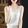 Women's Summer Silk Camisole, Satin V-Neck Top, Unique Base Layer.