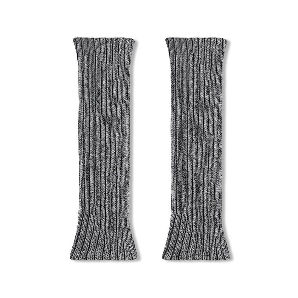 Knitted Sock Snow Boots for Women In Spring and Autumn, Grey Leg Warmers for The Calves, and Warm Pile Socks for Autumn and Winter