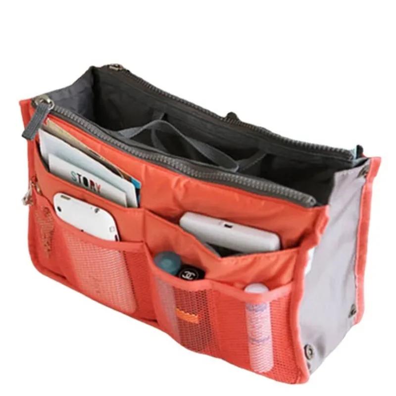 Multifunksjonell bi-fold oppbevaringspose Dobbel glidelås Stor kapasitet Oppbevaringsarrangement Makeup Toalettsaker Stor klassifiseringspose