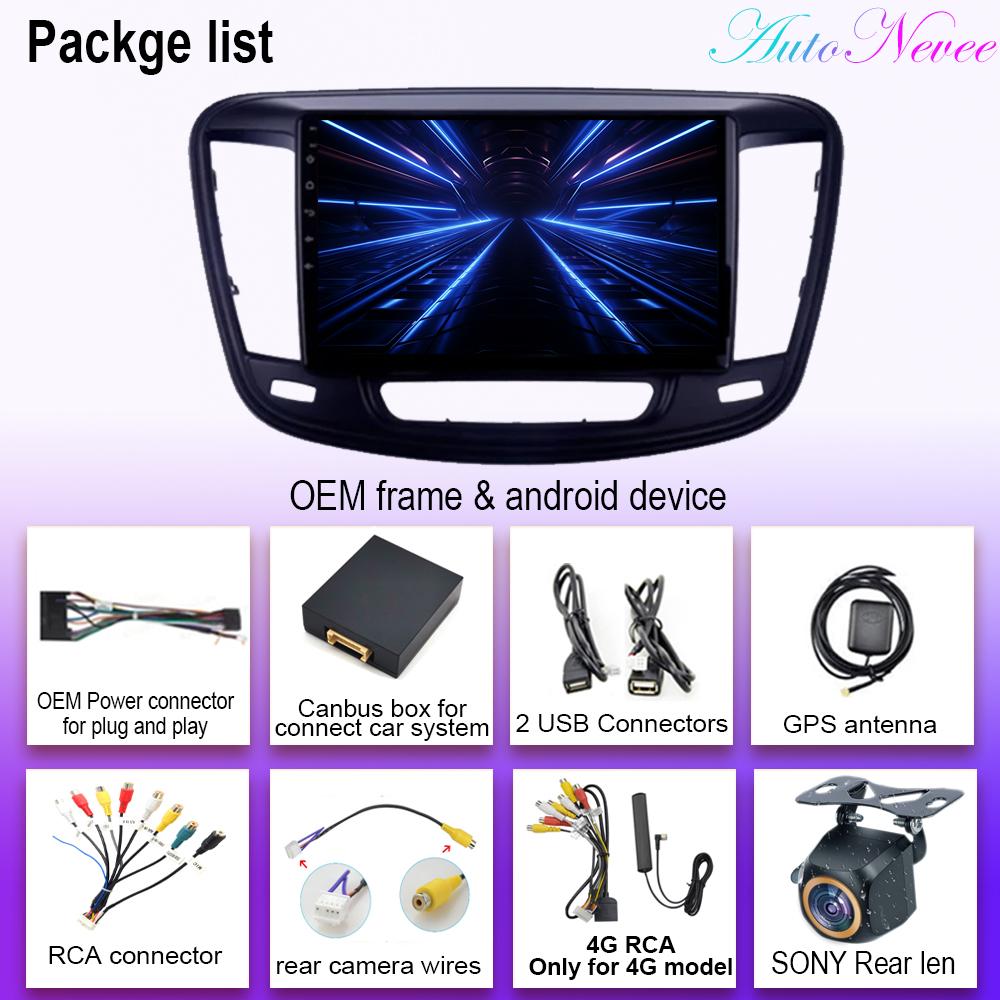 Car Android Android 14 For  Chrysler 200 200C 200S 2015 - 2019 Car Radio Player Wireless Android Auto Carplay Mirror Link DSP