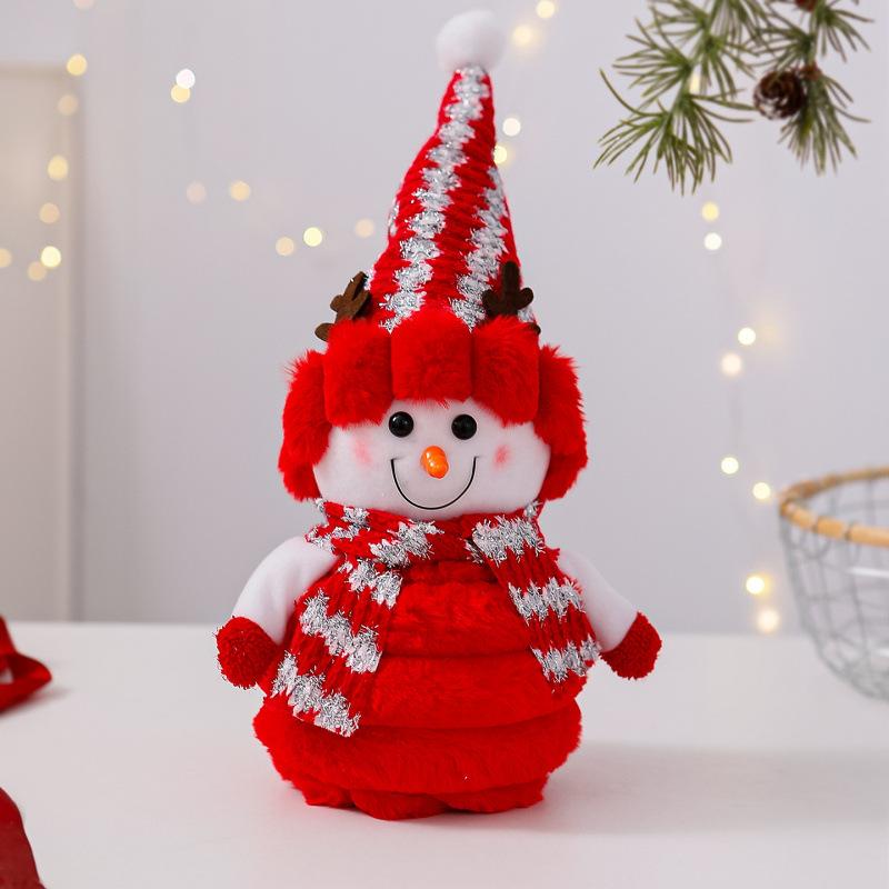 Christmas Gift Cute Christmas Decoration Doll Snowman Doll Plush Toy Small Christmas Snowman Ornament