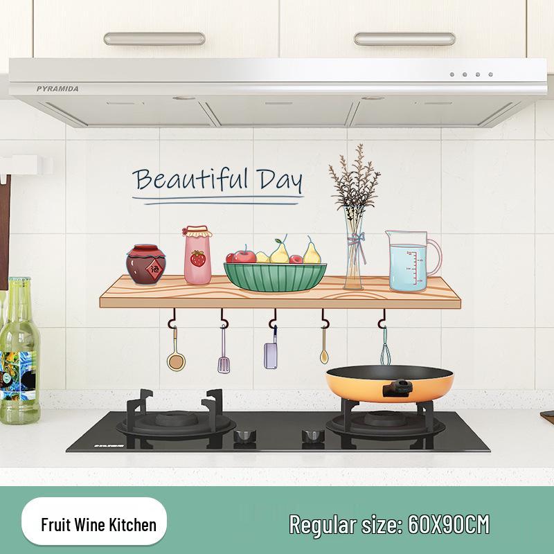 Ulepszone Odporne na Olej, Wodoodporne, Odporne na Ciepło, Ognioodporne Naklejki Kuchenne na Kuchenkę i Okap.