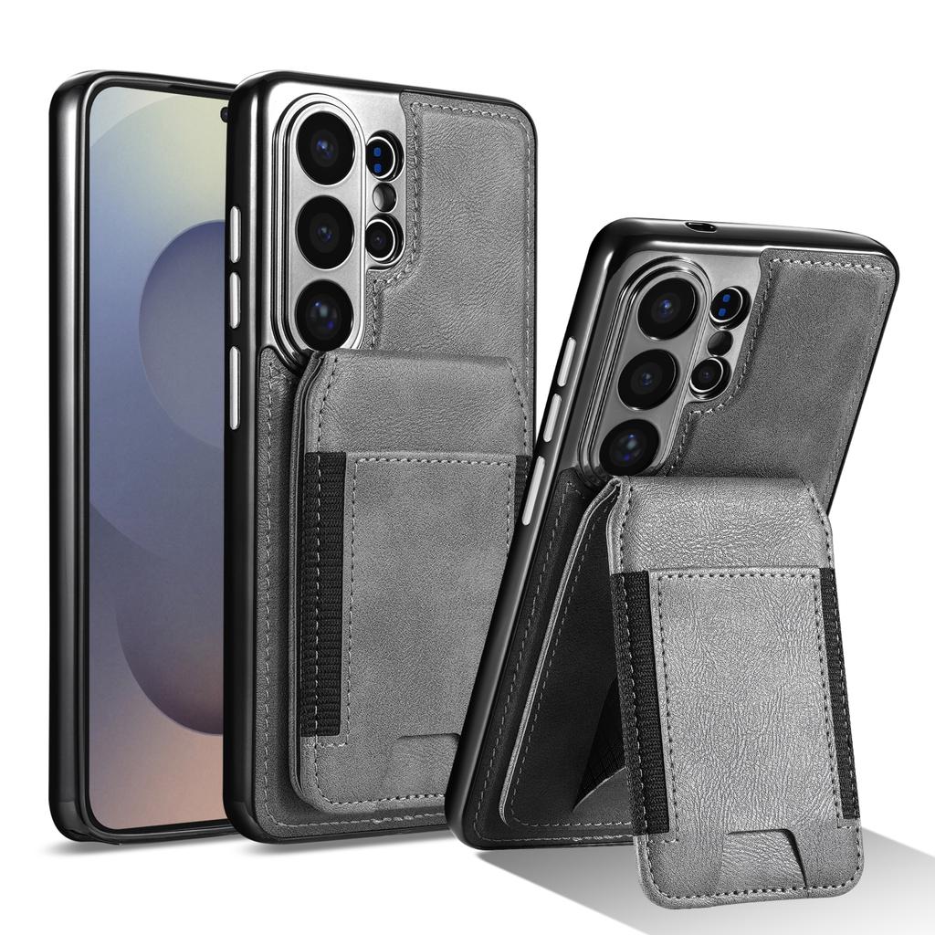 Vintage Leather Magnetic Case For Samsung Galaxy S26 Ultra S26+ Plus With Magnetic Kickstand Wallet Pocket Card Slot Holder