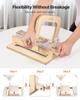 Soap Cutter, 0-2 Inch Adjustable Thickness, Wood Soap Slicer with Stainless Steel Adjustable Wire Tension, with Extra Wires, Multi Handmade Cutter for