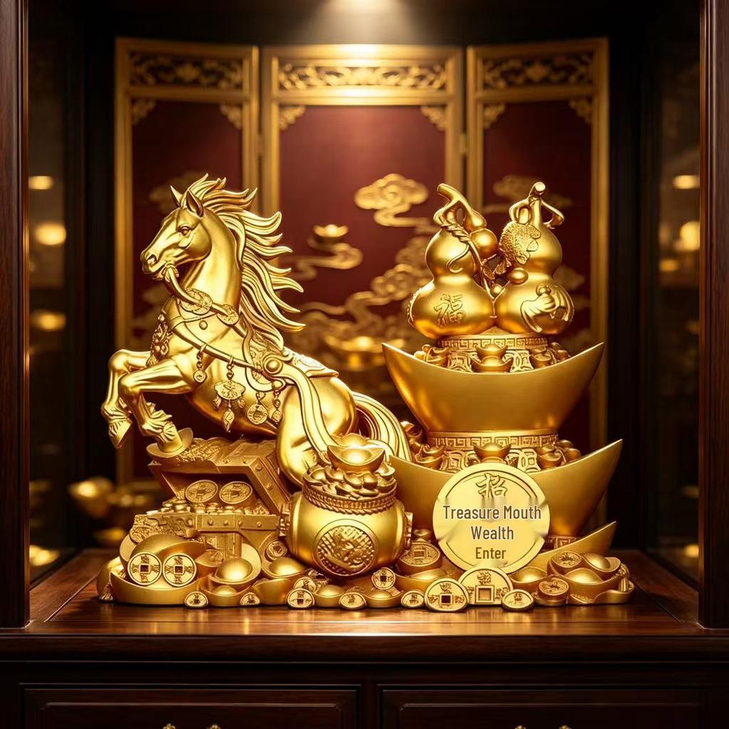 Tianma Feng Shui Wealth & Prosperity Home Office Decor Figurine