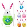 Inflatable Egg Decoration 6-Pieces PVC Bunny Decoration Toy Spring Holiday Ornaments For Home Farmhouse Apartment Garden