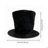 Tall Top Hat Stage Costume with Wide Brim Cylindrical Crown Headwear for Entertainers,