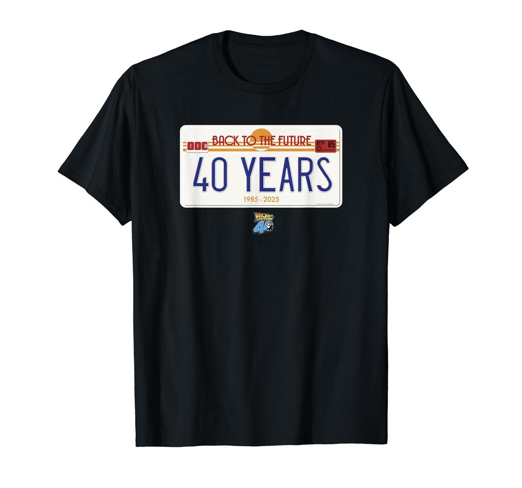Back To The Future 40th Anniversary License Plate T-Shirt