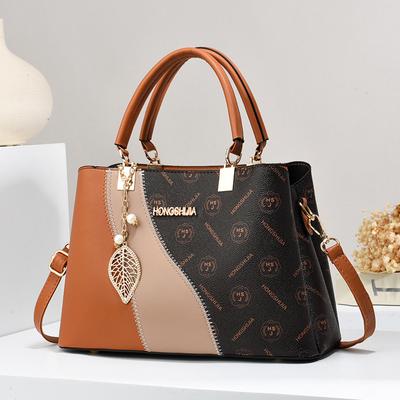 New Retro Printed Ladies Large Shoulder Bag Women's PU Leather Handbag Commuting New Fashion Female Versatile Tote Bag