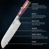 Professional Japanese Knives Kitchen Santoku Knife Damascus Pattern Chef Knife Vegetable Cutter Knife Slicing Knife