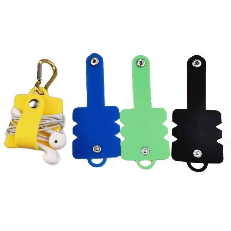 Silicone Earphone Organizer Earphone Wrap Winder Headphone Cord Organizer Cable Winder /Wrap Winder Manager