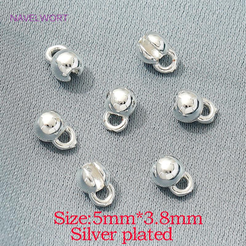 18K Gold Plated Brass Crimp Beads Clamping Beads,End Caps For Jewelry,For DIY Jewelry Making Accessories,Caps For Bracelet