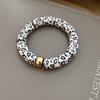 European and American Irregular Geometric Printing Diamond-encrusted Resin Bracelet Light Luxury High-end Bracelet Exaggerated Temperament Jewelry