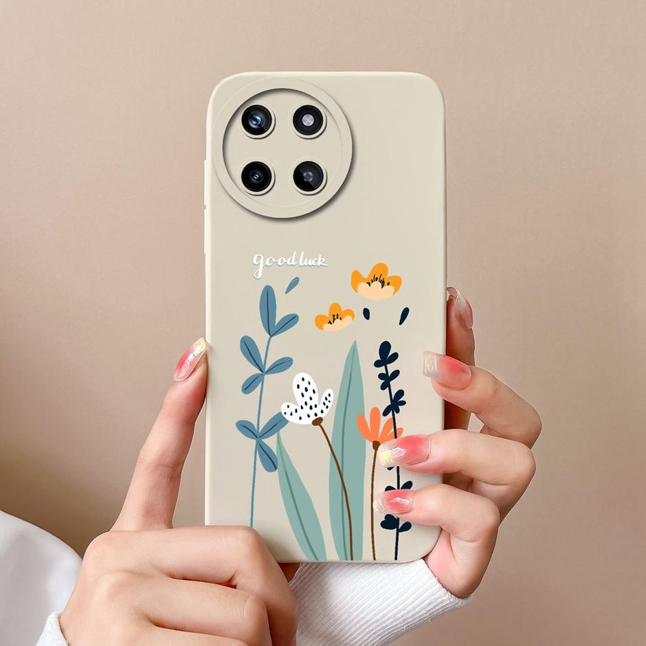 Für OPPO Realme 11 4G Handyhülle Niedliche Cartoons Stil Muster Flüssigsilikon Hülle Für Realme11 4G Stoßfest Populäre Hüllen