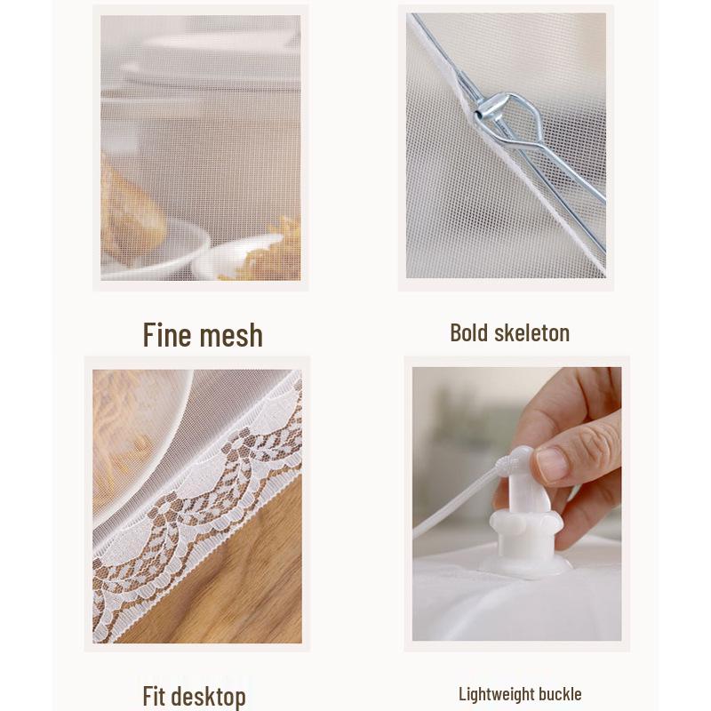 Große Faltbare Speiseabdeckung: Fliegenschutz, Ideal für Küche & Außenbereich