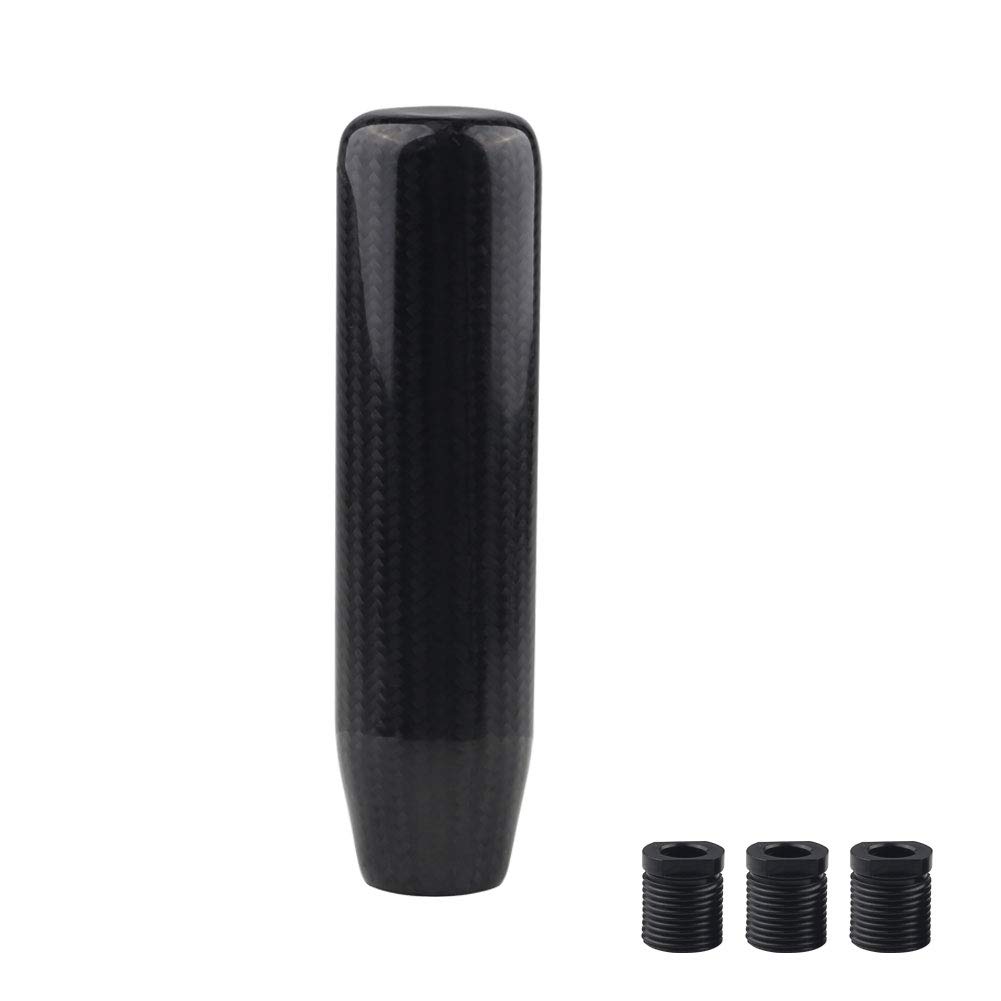 

130мм Настоящий Карбон Ручка Переключения Передач Универсальная с 3 Адаптерами Черная 130mm чёрный