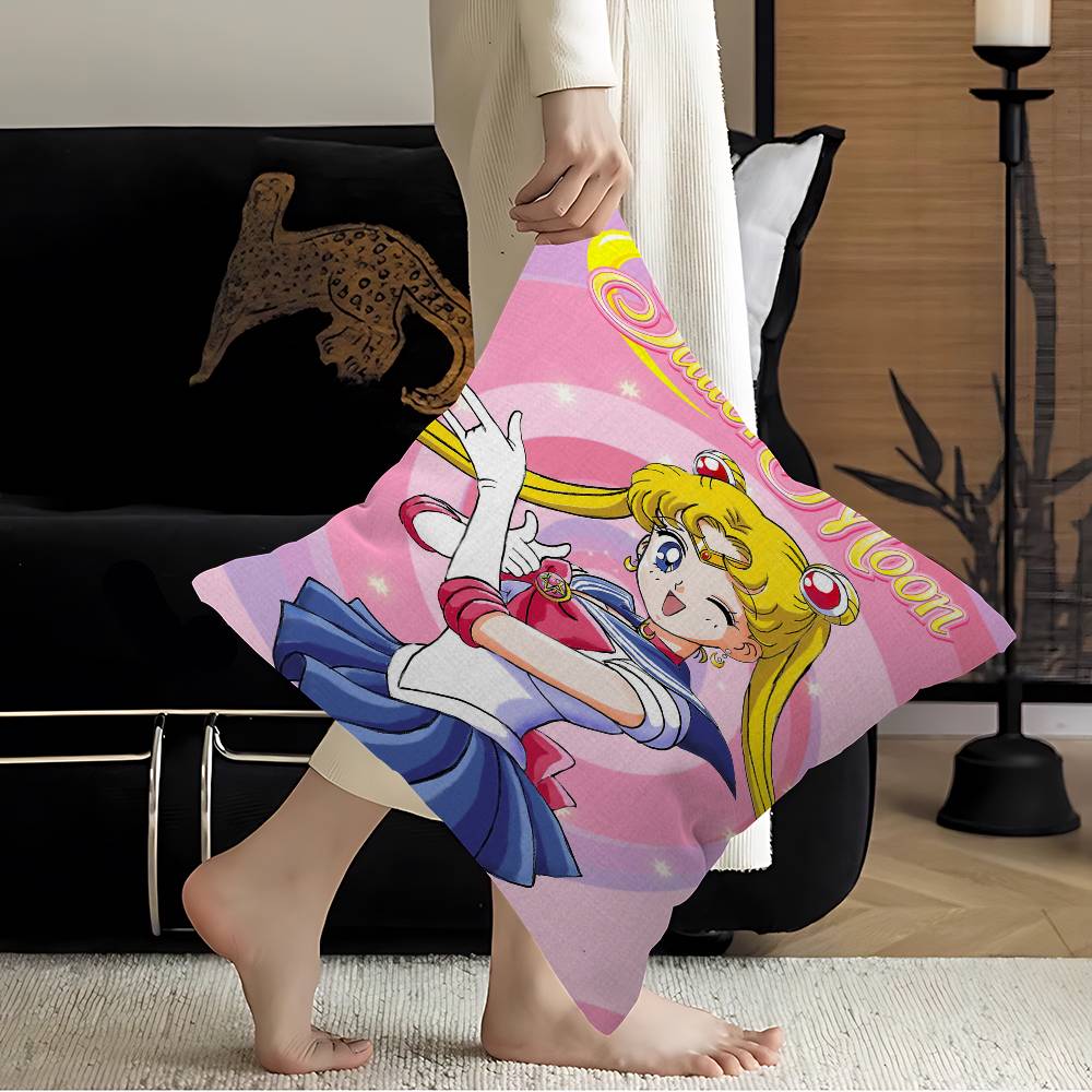 Anime Girl S-Sailor M-Moon Pillow Anime Pillow Sofa Bed Head Pillow Cover Cushion Cover 45x45 Cm Fashion