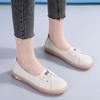 Soft leather new flat-bottomed soft-soled casual sports non-slip shallow-mouth single shoes in autumn