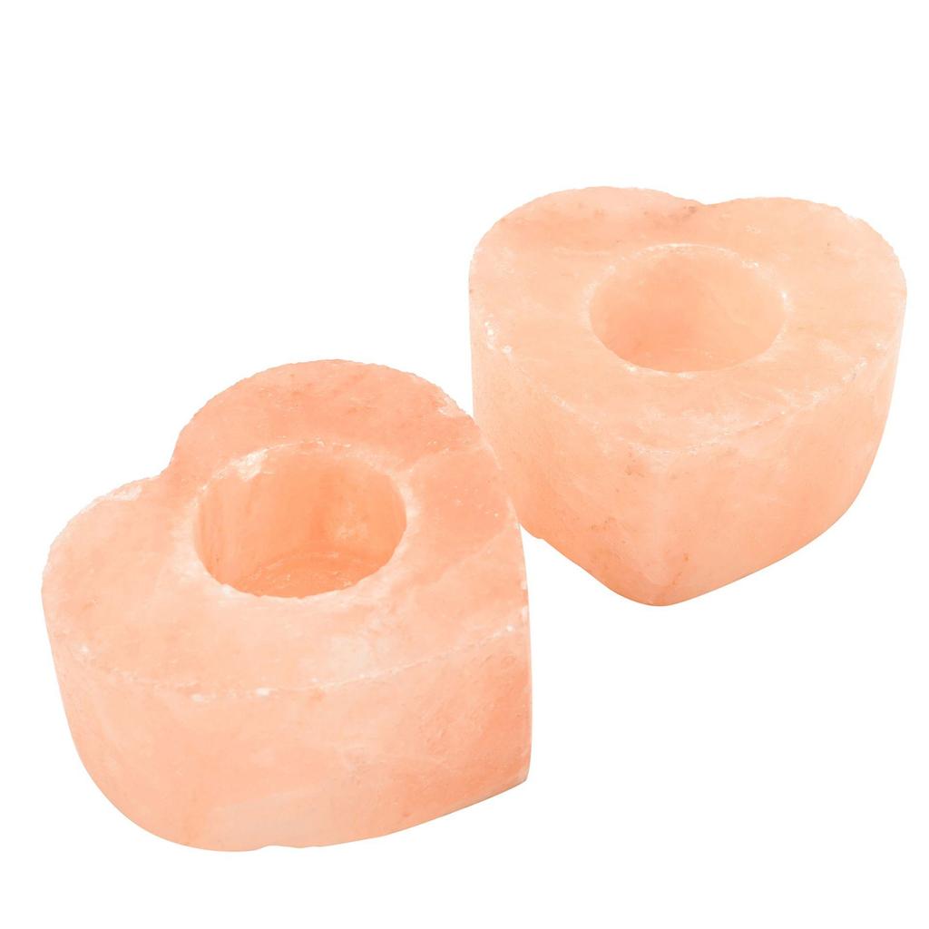 Himalayan Salt Heart Tea Light Holder (Pack of 2)