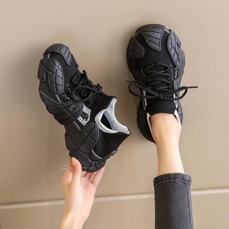 Octopus Flying Woven Shoes Women's Socks Shoes Thick Sole Heightening Women's Shoes Summer Comfortable Breathable Large Size Casual Shoes