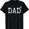 Mens Funny Dad of 4 Gift for Men Math Dad To the Fourth Power T-Shirt