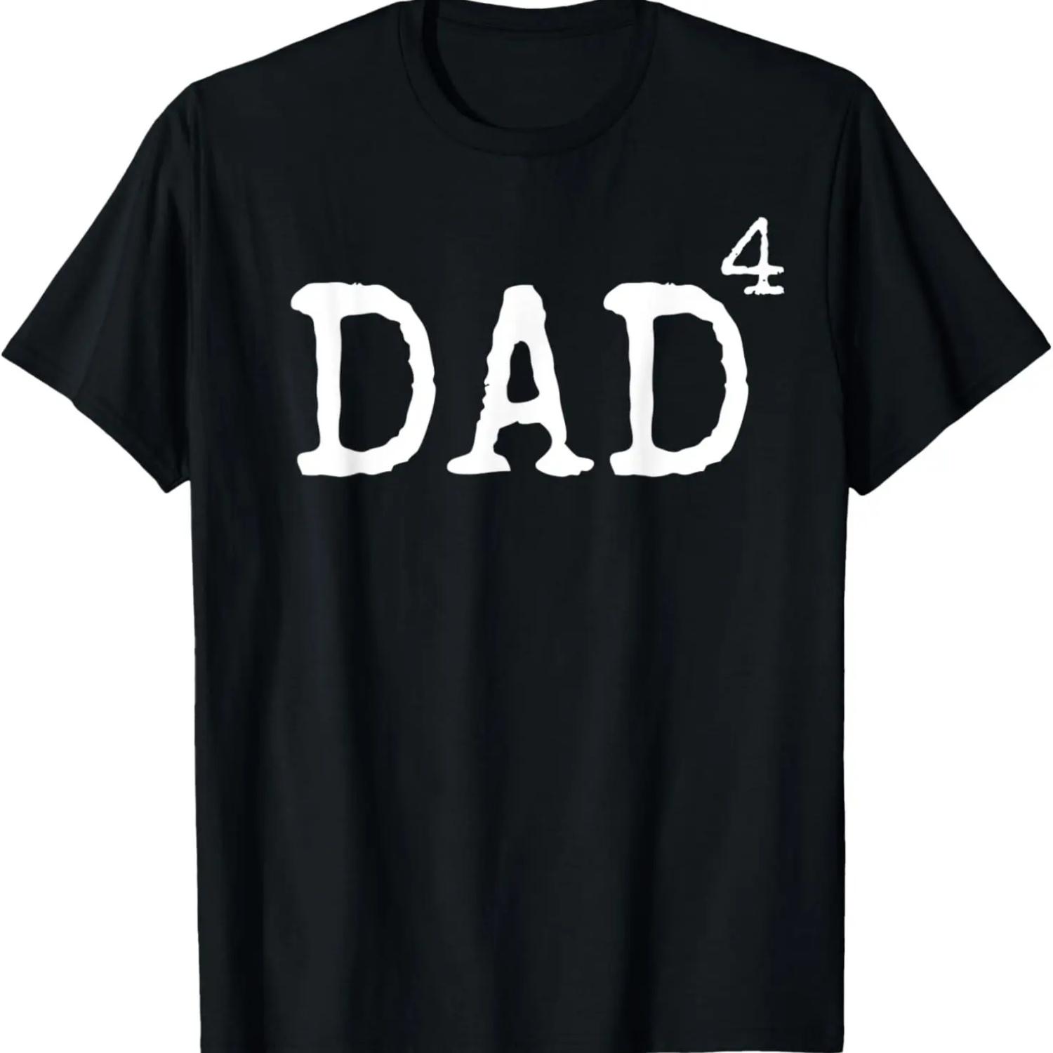 

Mens Funny Dad of 4 Gift for Men Math Dad to the Fourth Power T-Shirt XXXXXL чёрный