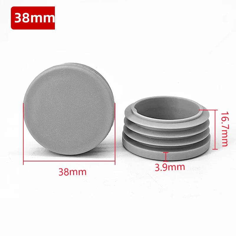 8~50 Stück Graue Kunststoff Rechteckige/Quadratische/Runde Quadratische Blindstopfen Rohreinsätze Stopfen Stopfen Stopfen 16mm~100mm