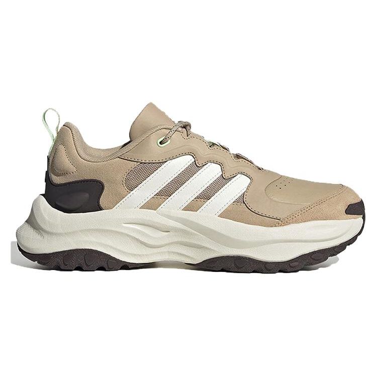 Adidas Maxxwavy Comfortable Versatile Leather Shock Absorbing Breathable Low Top Casual Running Shoes Unisex Sneakers Brown IF9299