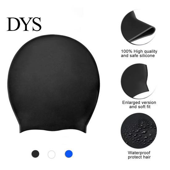 High Elasticity Swimming Hat Breathable Silicone No Constraint Lightweight Flexible Ear Protection Large Size Waterproof Great Durability Swim
