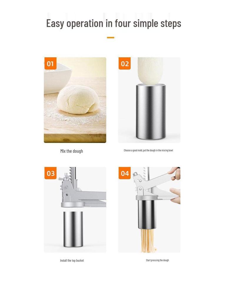 Compact Multi-Purpose Stainless Steel Noodle & Gnocchi Press Machine