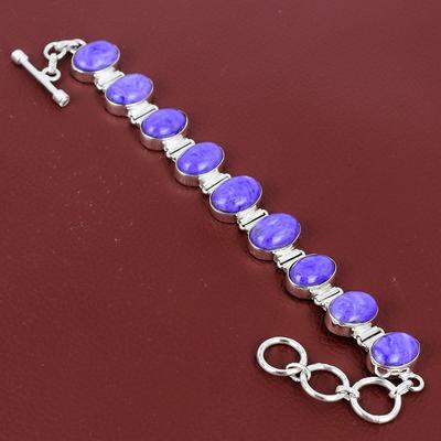 Charoite Bracelet Original Gemstone Bracelet 925 Sterling Silver Bracelet Handmade Jewelry Adjustable Chain Bracelet Unique Jewelry For Gift