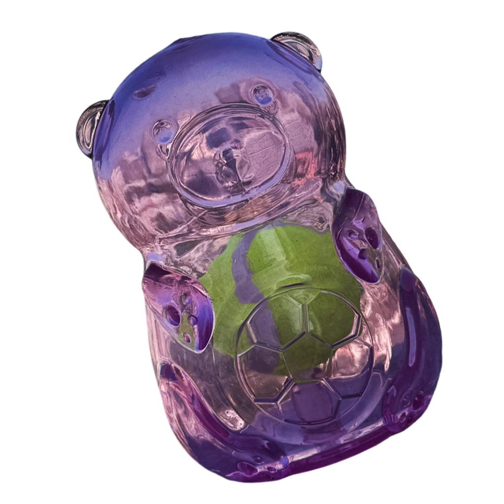 Cartoon Bear Food Leaking TPR Pet Dog Toy Balls Treats Toy For Indoor And Outdoor Fun Great For Boredom Dogs Home Use