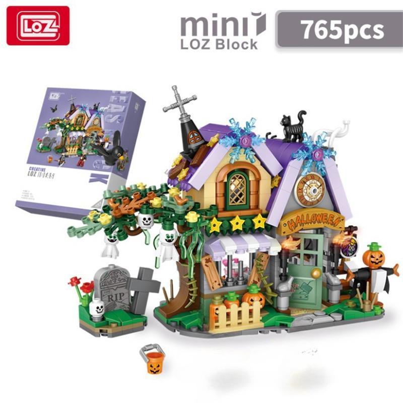 Loz Blöcke DIY Bausteine Niedliche Weihnachtsartikel Spielzeug Moc Hütte Lebensmittelgeschäft Juguetes Süßigkeitenhaus Geschenke Mädchen Geschenk Neuestes Jahr