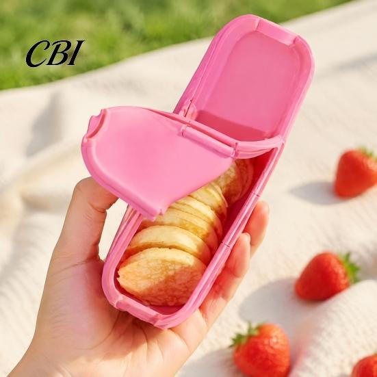 Kompakter Snack-Organizer Silikon-Burrito-Halter, Faltbare Wraps-Aufbewahrungsbox für Sandwich Hot Dog, Lebensmittelt Behälter Zusammenklappbar Sushi-Rolle Picknick Reise,