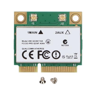 WiFi Card 1200Mbps 2.4G5G Dual Band 802.11 Abgnac Mini Wireless Pcie Network Card with Screws