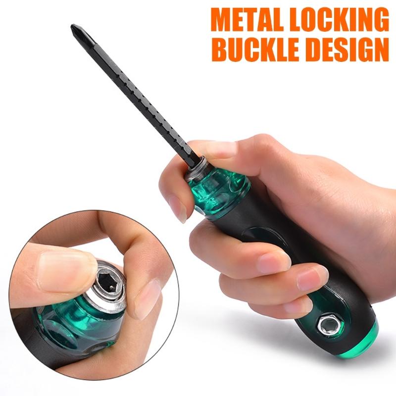 Ratcheting Screwdriver 12-in-1 Multibit Screwdriver Screwdriver Set Pivoting Adjustable Screw Driver Set Hand Tool