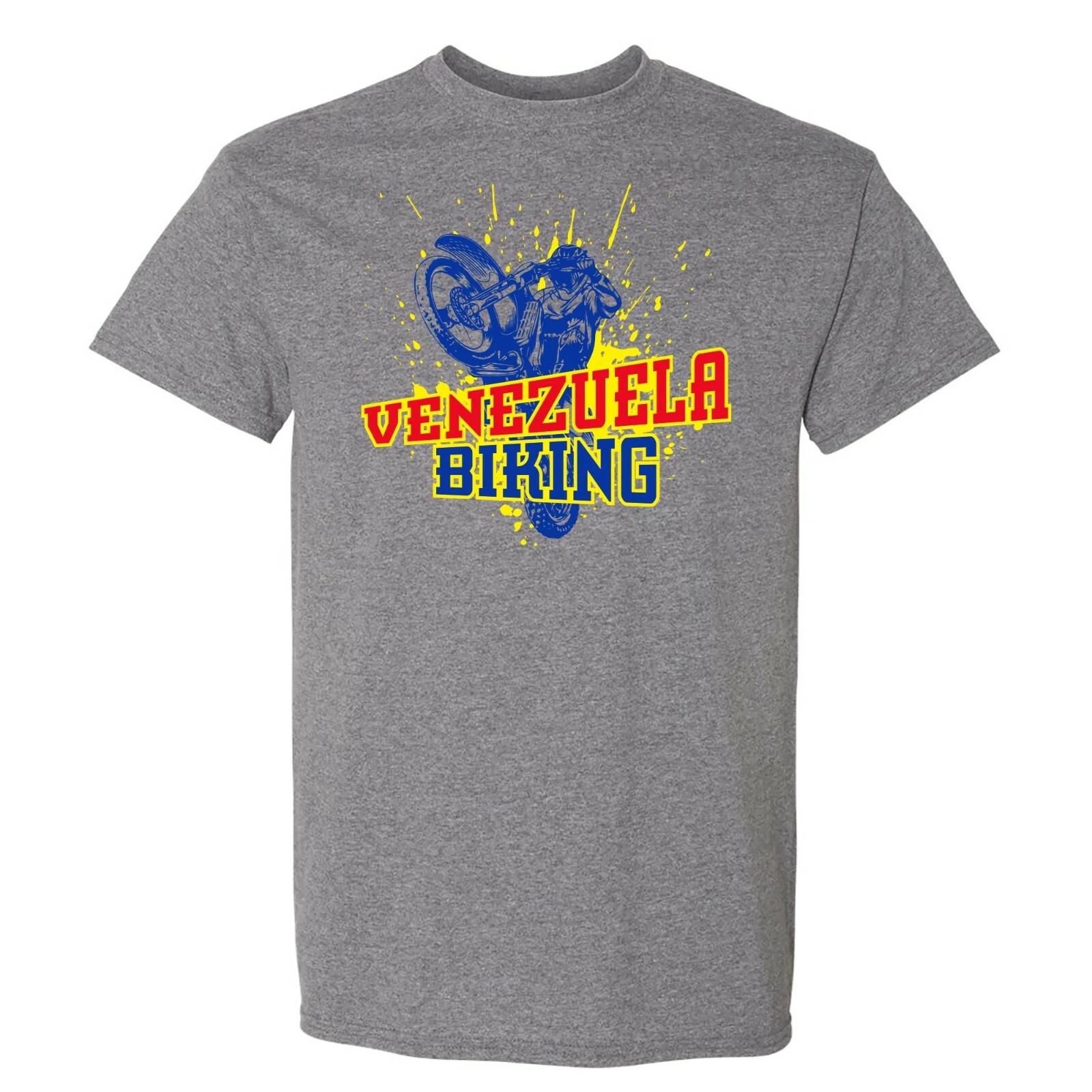 Venezuela Biking - Cycling Summer Sports T Shirt - Graphite Heather L