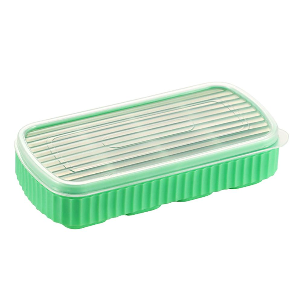 Blå 8 Fack Isblocksform Livsmedelsgodkänd Silikon Mjuk Botten Isblocksform Hushåll Återanvändbar Fyrkantig Isblocksform